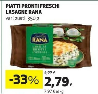 Coop Lasagne ricotta e spinaci 350 g(ml) offerta