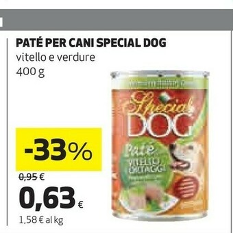 Coop Special dog paté per cani vitello e verdure 400 g offerta