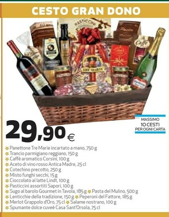 Coop Cesto gran dono offerta