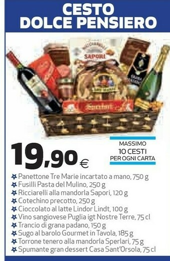 Coop Cesto dolce pensiero offerta