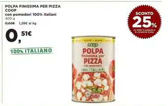 Ipercoop Coop polpa finissima per pizza offerta