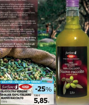Ipercoop Coop olio extra vergine di oliva 100% italiano offerta