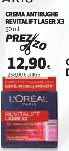 Ipercoop L’oréal paris revitalift laser x3 3600523971992 siero viso offerta