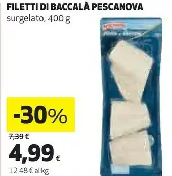 Coop Filetti di baccala surgelato offerta