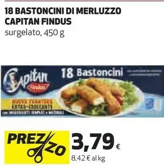 Coop 18 bastoncini con 100% filetti di merluzzo 450 g(ml) offerta