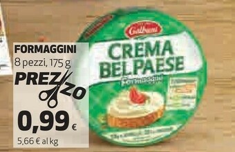 Coop Crema belpaese formaggini 8 porzioni 175 g(ml) offerta