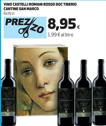 Coop Vino castelli romani rosso doc tiberio offerta