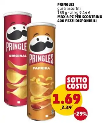PENNY Pringles gusti assortiti offerta