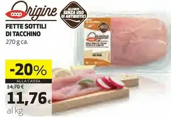 Coop Coop fette sottili di tacchino 270 g offerta