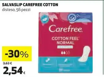 Coop Salvaslip cotton disteso, 56 pezzi offerta