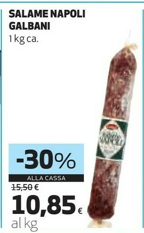 Coop Salame napoli offerta