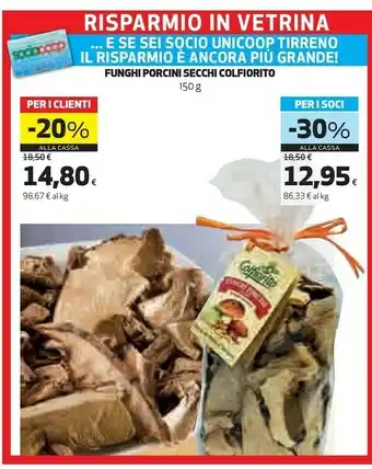Coop Funghi porcini secchi offerta