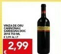 TuoDi Vinza de oru cannonau sardegna doc offerta