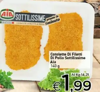Crai Le sottilissime cotolette di filetti di pollo 140 g(ml) offerta