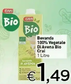Crai Crai - bevanda 100% vegetale di avena 1000 ml offerta