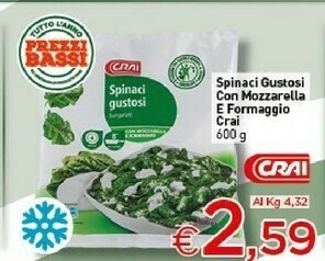 Crai Spinaci offerta