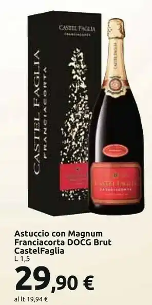 Carrefour Castel faglia stuccio con magnum franciacorta docg brut offerta