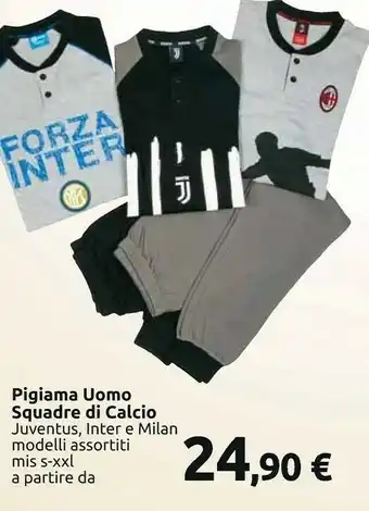 Carrefour Pigiama uomo squadre di calcio offerta
