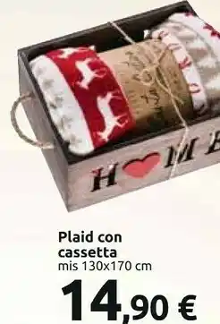 Carrefour Plaid con cassetta offerta