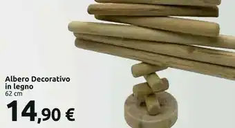 Carrefour Albero decorativo in legno 62 cm offerta