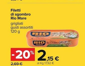 Carrefour Filetti di sgombro offerta