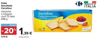 Carrefour Fette biscottate offerta