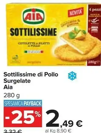 Carrefour Cotolette di pollo offerta