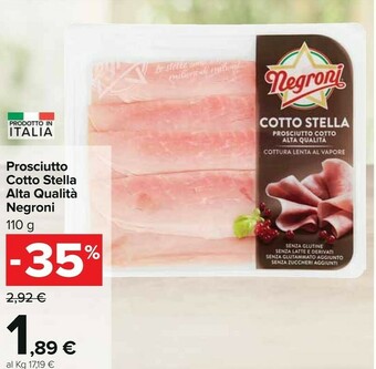 Carrefour Prosciutto cotto offerta