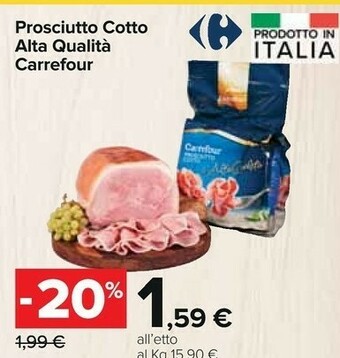 Carrefour Prosciutto cotto offerta