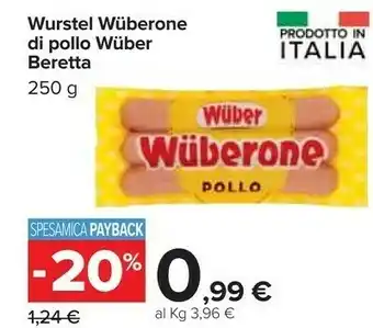Carrefour Wurstel di pollo offerta