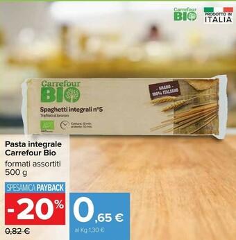 Carrefour Pasta integrale offerta
