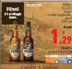 Kozel birra lager ricetta originale