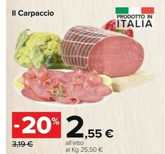 Carrefour Market Il carpaccio offerta