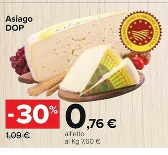 Carrefour Market Asiago dop offerta
