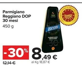 Carrefour Market Parmigiano reggiano dop offerta