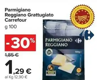 Carrefour Market Parmigiano reggiano fresco di grattugia 100 g(ml) offerta