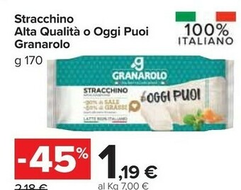 Carrefour Market Stracchino oggi puoi 170 g(ml) offerta