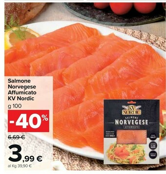 Carrefour Market Salmone norvegese affumicato offerta