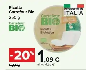 Carrefour Market Carrefour - ricotta fresca 250 g(ml) offerta