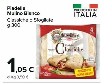 Carrefour Market Piadelle classiche 300 g(ml) offerta