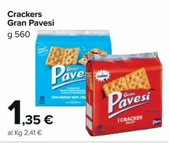 Carrefour Market Gran crackers a ridotto contenuto di grassi 560 g(ml) offerta