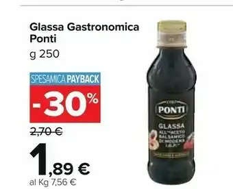 Carrefour Market Glassa gastronomica all'aceto balsamico di modena 250 g(ml) offerta