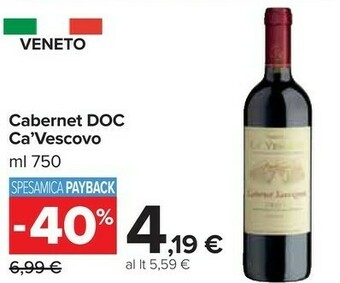 Ca'vescovo cabernet doc
