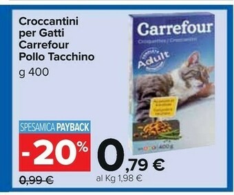 Carrefour Market Croccantini per gatti pollo tacchino offerta