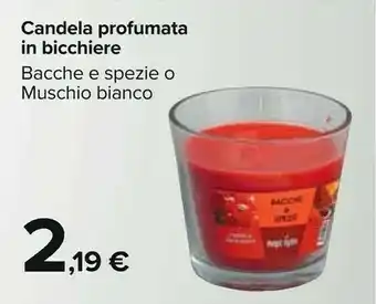 Candela profumata in bicchiere
