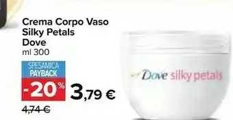 Carrefour Market Crema corpo vaso silky petals offerta