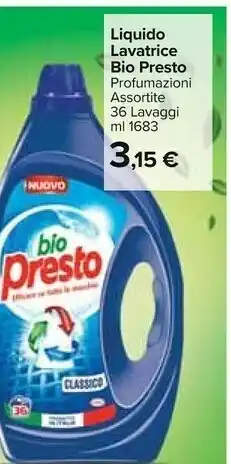 Carrefour Market Detersivo liquido lavatrice 36 lavaggi 1683 ml offerta