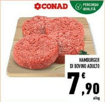 Conad City Hamburger di bovino adulto offerta