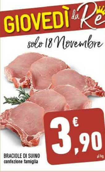 Conad City Braciole di suino offerta