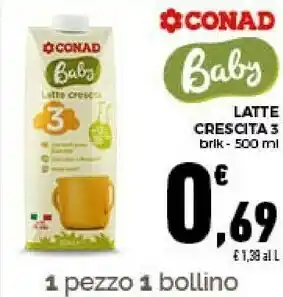 Conad City Latte crescita 3 offerta